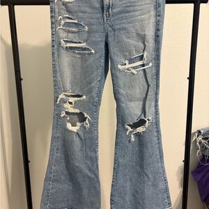 AE Flare Distressed Jeans